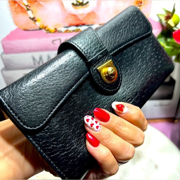 Salvatore Ferragamo Black Leather Wallet - Picture 1 of 14
